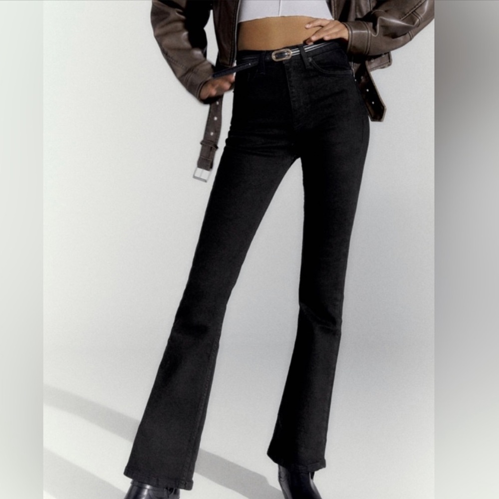NWT Zara TRF FULL LENGTH FLARE JEANS Sz 32